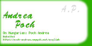 andrea poch business card
